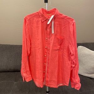Mens Medium - Tommy Bahama Long Sleeve Button Up Dress Shirt - Casual Shirt
